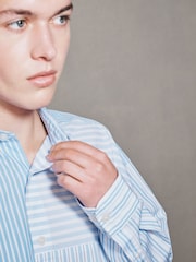 Albastru - Panel Stripe Shirt - Imaginea 5 din 9