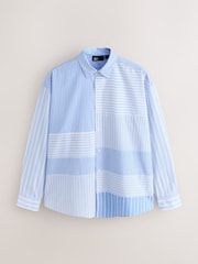 Albastru - Panel Stripe Shirt - Imaginea 7 din 9