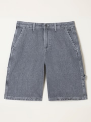 FatFace Grey Denim Loose Fit Denim Shorts - Image 6 of 6
