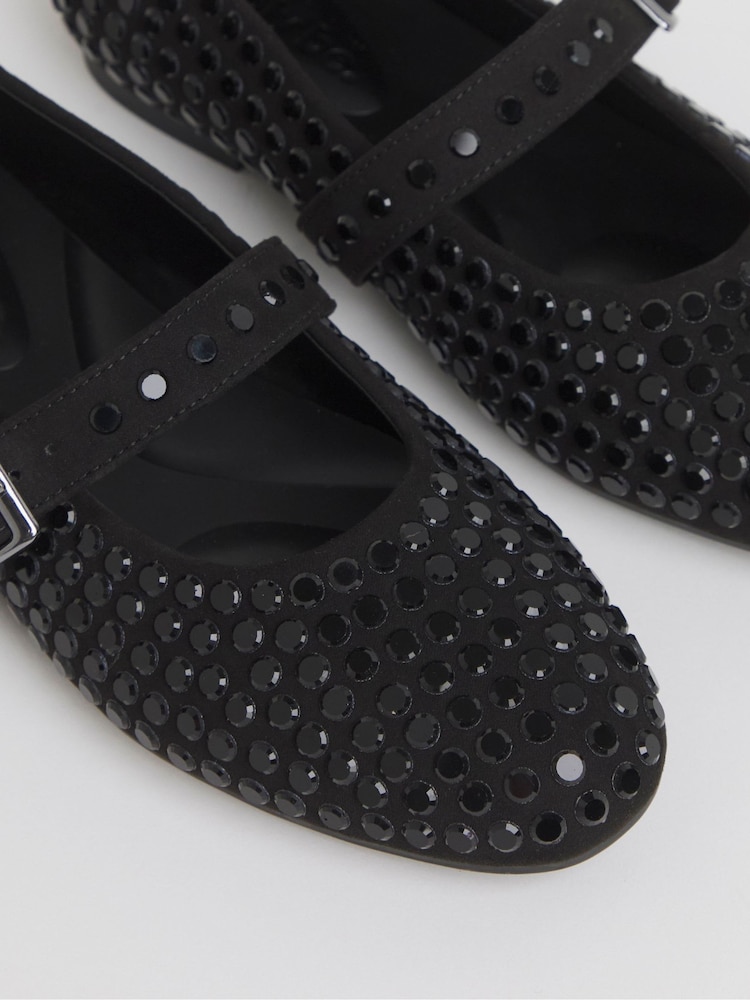Simply Be Black Studded Mary Jane Shoes - Image 4 of 4