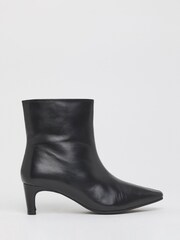 Anthology By JD Williams Black Wide Fit Premium Pointed Toe Kitten Heel Boots - Image 2 of 4