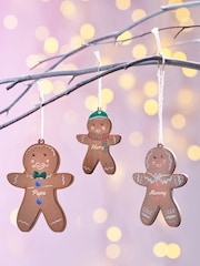 Personalised Gingerbread Christmas Decoration by Oakdene - Image 1 of 3