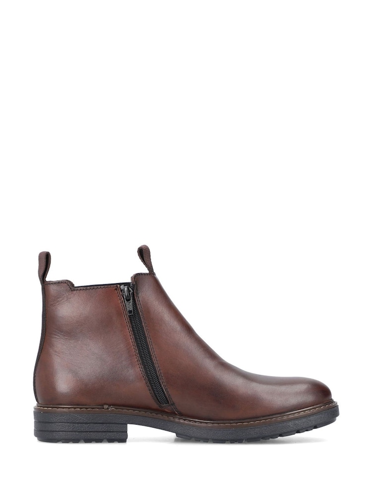 Rieker Zipper Brown Shoes - Image 1 of 6 Rieker Zipper Brown Shoes - Image 1 of 6