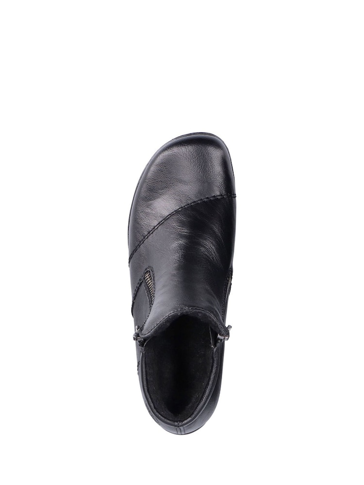 Rieker Zipper Black Shoes - Image 1 of 1 Rieker Zipper Black Shoes - Image 1 of 1