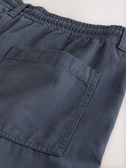 Blue Baggy Fit EDIT Twin Pleated Chino Trousers With Elasticated Waist - Image 9 of 10