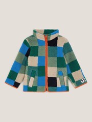 Monsoon Green Colourblock Check Bomber Jacket - Image 1 of 3