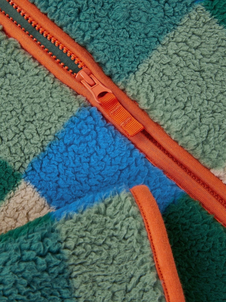 Monsoon Green Colourblock Check Bomber Jacket - Image 3 of 3