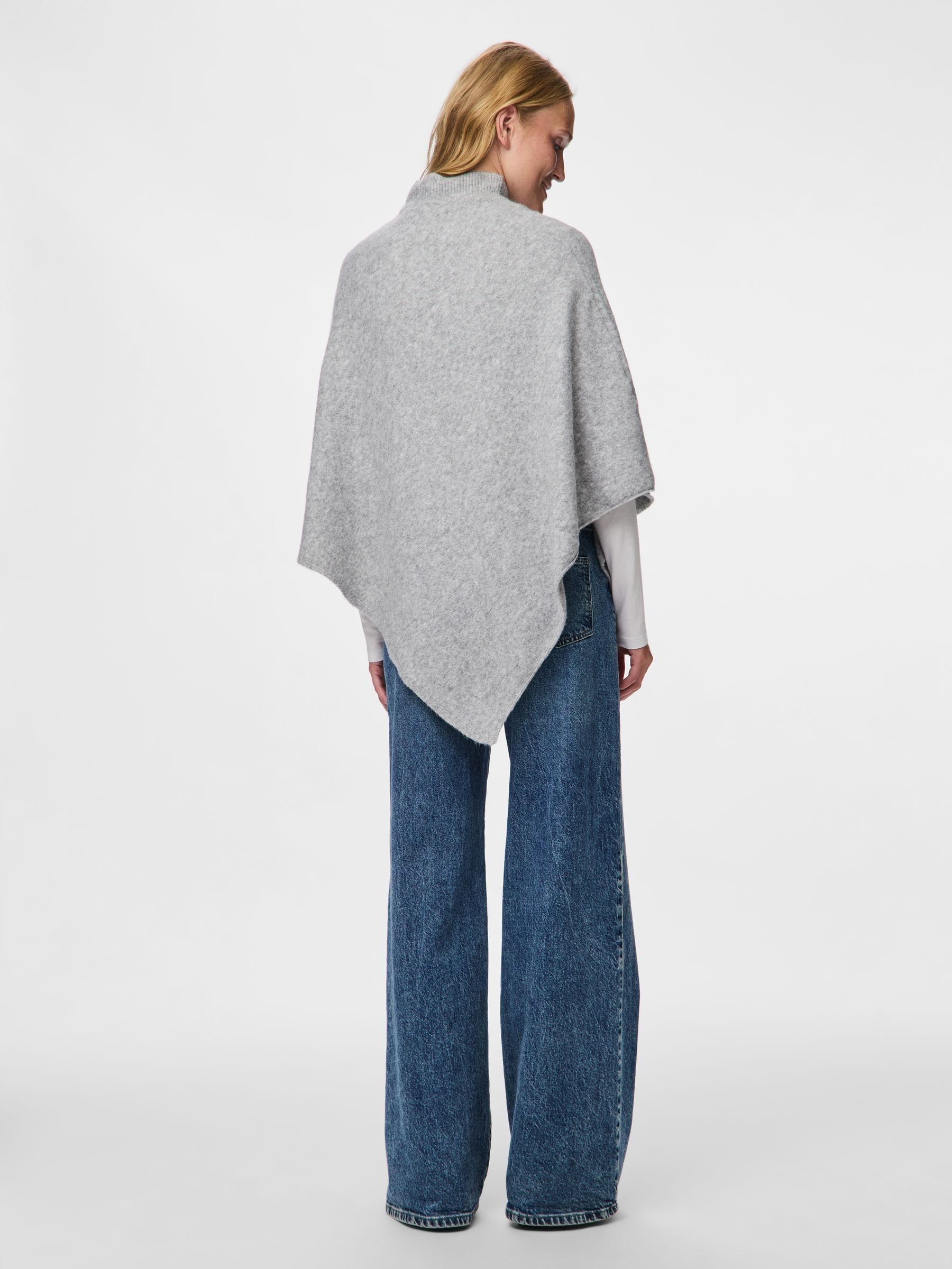 Buy PIECES Grey Knitted Poncho from Next USA