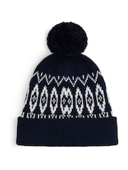 Tommy Hilfiger Blue Kids Fairisle Beanie - Image 2 of 4