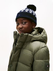 Tommy Hilfiger Blue Kids Fairisle Beanie - Image 4 of 4