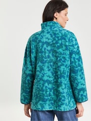 JD Williams Blue Borg Zip Through Jacket - Image 2 of 4