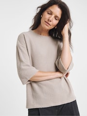 JD Williams Brushed Soft Touch Half Sleeve Jumper - Imagen 1 de 4