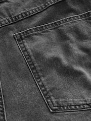 Black Denim Jumbo Jorts - Image 11 of 11