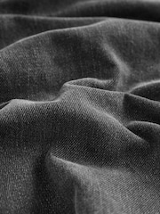 Black Denim Jumbo Jorts - Image 9 of 11