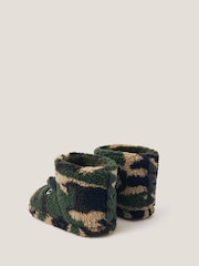 Monsoon Green Dinosaur Camo Slipper Boots - Image 3 of 3