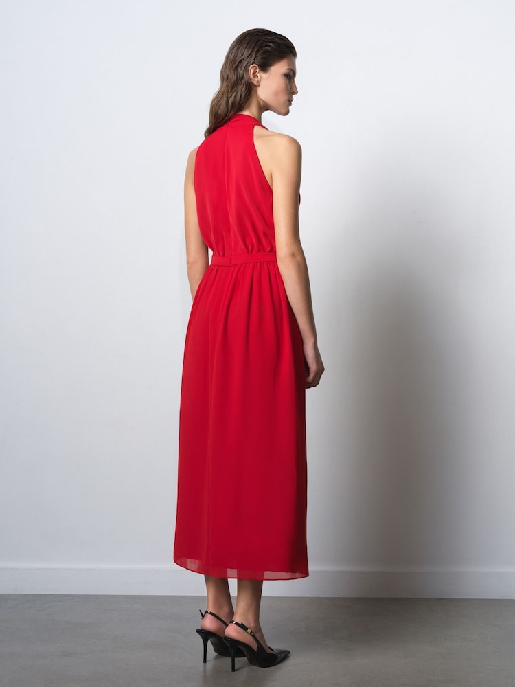 French Connection Red Vinnie Eden Tailored Dress - Image 2 of 7 French Connection Red Vinnie Eden Tailored Dress - Image 2 of 7