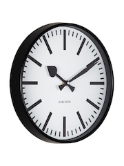 Present Time Black Classic Original Station Wall Clock - Image 3 of 5