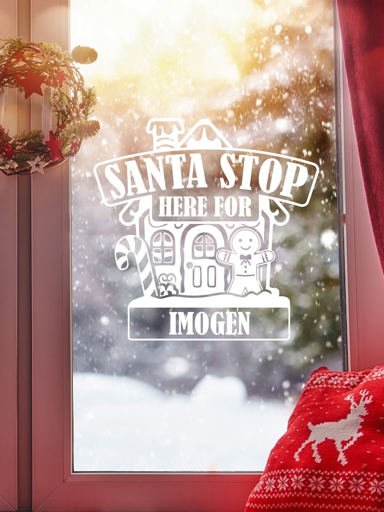 Personalised Christmas Gingerbread Window Sticker by Loveabode - Image 2 of 4