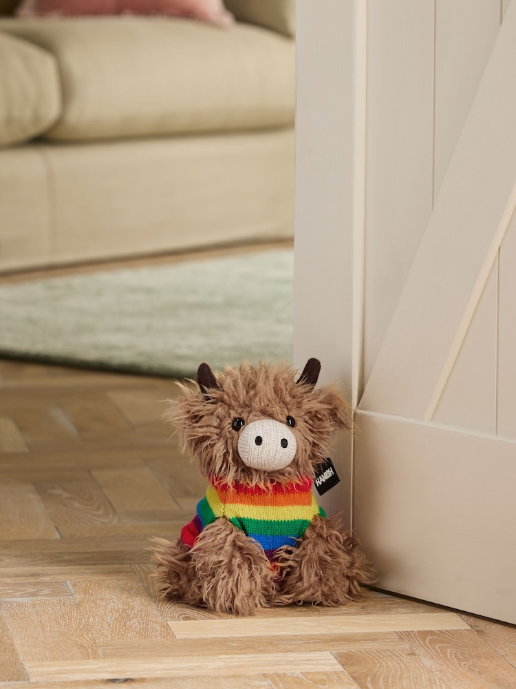 Multi Hamish The Highland Cow Pride Doorstop - Image 1 of 5