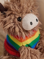 Multi Hamish The Highland Cow Pride Doorstop - Image 4 of 5