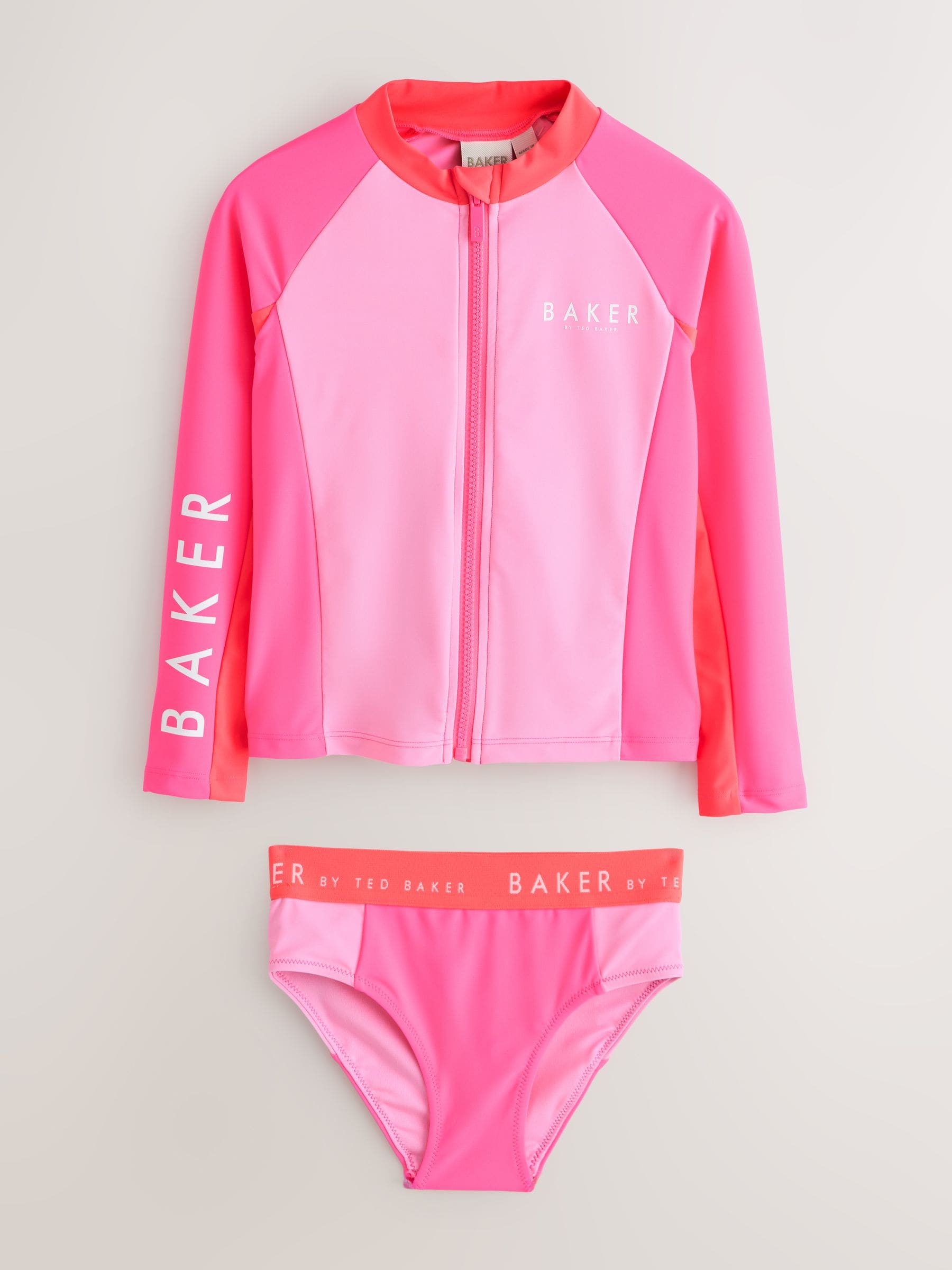 Next：日本 Baker by Ted Baker ピンク カラーブロック ラッシュガード