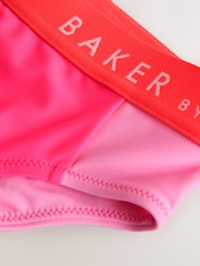 Baker by Ted Baker Pink Colour Block Rach 3 Piece Vest and Bikini Set - Image 7 of 7