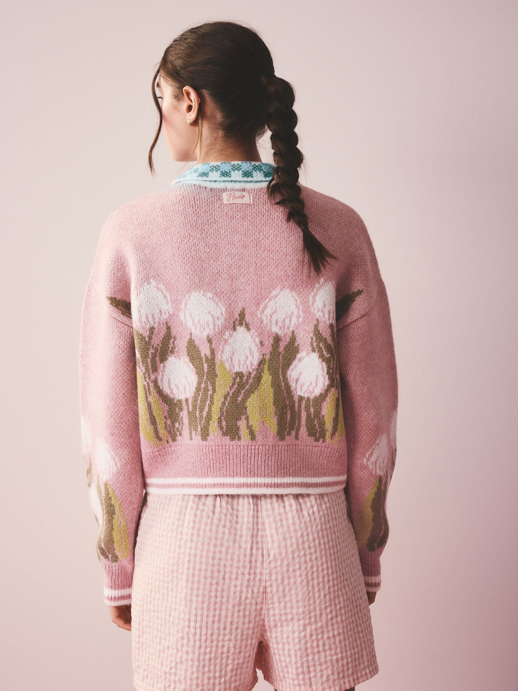 Buy Pink Tulip Long Sleeve Collar Cardigan from Next USA