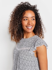 M&Co Animal Print Lace Insert Top - Bild 4 von 5