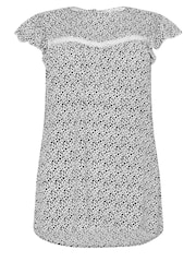 M&Co Animal Print Lace Insert Top - Bild 5 von 5