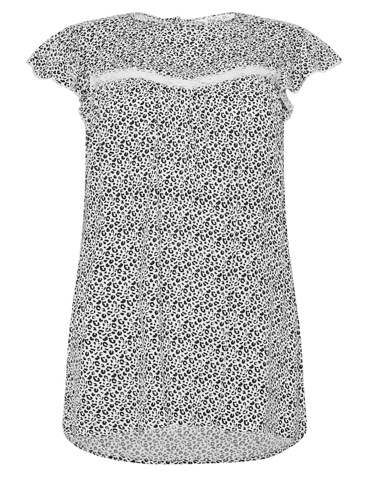 M&Co Animal Print Lace Insert Top - Bild 5 von 5