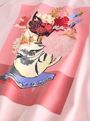 وردي - طقم بيجامة وتيشِرت مورد من الفيسكوز والقطن من B by Ted Baker - Image 10 of 12