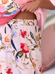 B by Ted Baker Pink Floral Cotton Viscose T-Shirt & Pyjamas Set - صورة 4 من 5