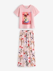 وردي - طقم بيجامة وتيشِرت مورد من الفيسكوز والقطن من B by Ted Baker - Image 6 of 12