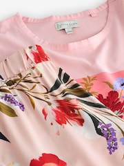 وردي - طقم بيجامة وتيشِرت مورد من الفيسكوز والقطن من B by Ted Baker - Image 9 of 12
