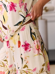 B by Ted Baker Yellow Floral Jersey Viscose Pyjamas Set - Imagen 6 de 6