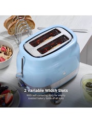 Swan Blue 930W Retro 2 Slice Toaster - Image 3 of 8