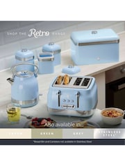 Swan Blue 1860W Retro 4 Slice Toaster - Image 6 of 8