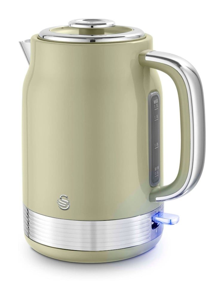 Swan Green 1.7L Retro Jug Kettle - Image 1 of 9 Swan Green 1.7L Retro Jug Kettle - Image 1 of 9