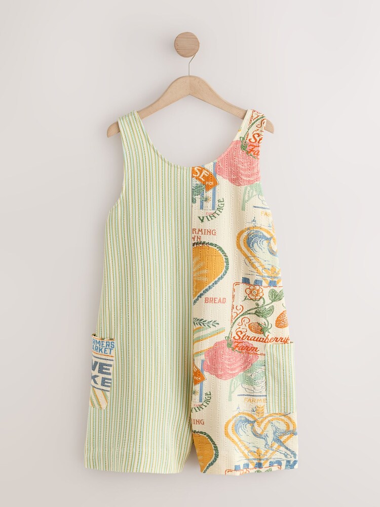 Sage Green Spliced Jersey Playsuit - Image 1 of 3