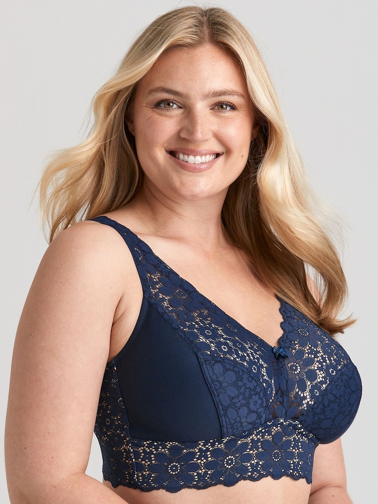 Miss Mary of Sweden Blue Lace Dreams Non-Wired Bra - Image 2 of 3 Miss Mary of Sweden Blue Lace Dreams Non-Wired Bra - Image 2 of 3