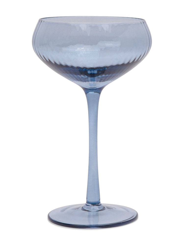 Here''s How Set of 2 Blue The Lou Coupe Glasses - Image 1 of 4