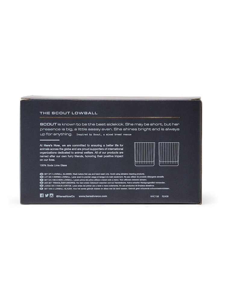 Here''s How Set of 2 Blue The Scout Lowball Glasses - Image 3 of 3