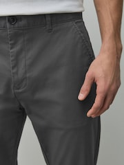 Dark Grey Skinny Fit Cotton Rich Stretch Chinos - Image 5 of 10