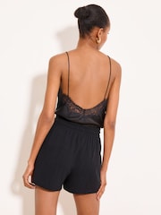 Lipsy Black Touch of Linen Shorts - Image 4 of 4