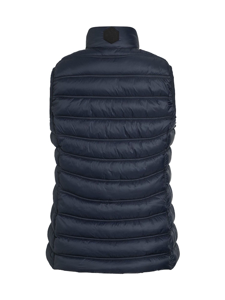 Weird Fish Blue Atissa Lightweight Padded Gilet - Image 7 of 7