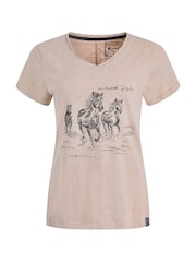 Weird Fish Cream Wild Ponies Front Print Graphic T-Shirt - Image 5 of 6