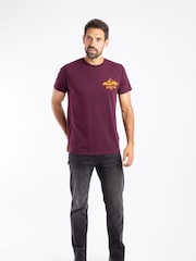 Weird Fish Purple Mountain Valley Back Print Graphic T-Shirt - Image 3 of 6