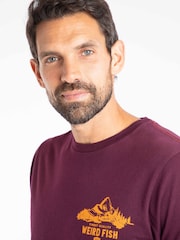 Weird Fish Purple Mountain Valley Back Print Graphic T-Shirt - Image 4 of 6