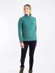 Weird Fish Green Beye 1/4 Zip Grid Fleece - Image 3 of 7