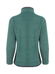 Weird Fish Green Beye 1/4 Zip Grid Fleece - Image 7 of 7